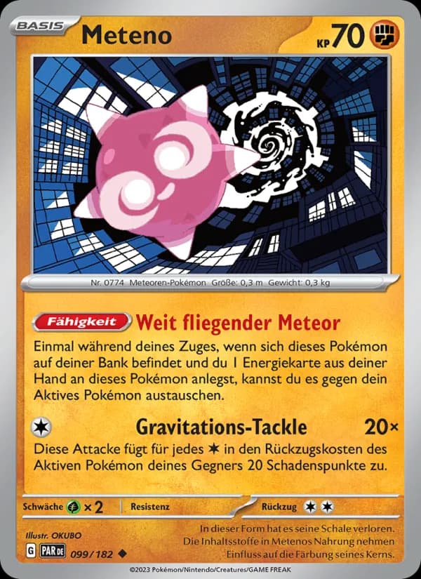 Meteno card in German