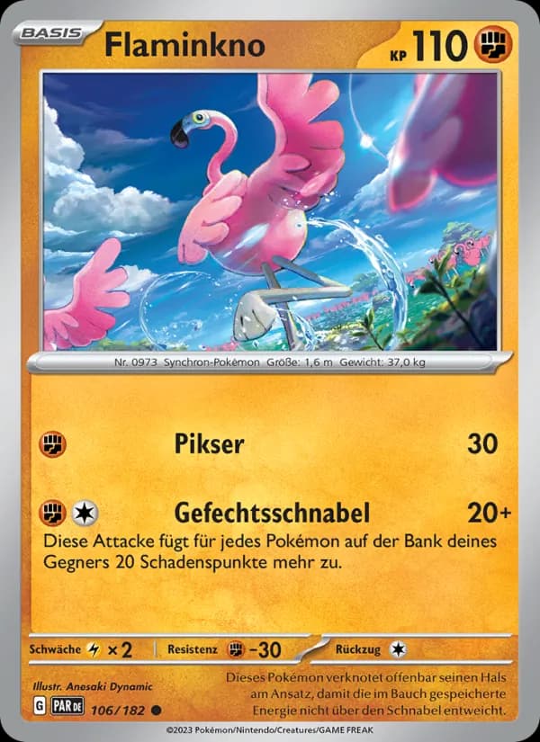 Flaminkno card in German