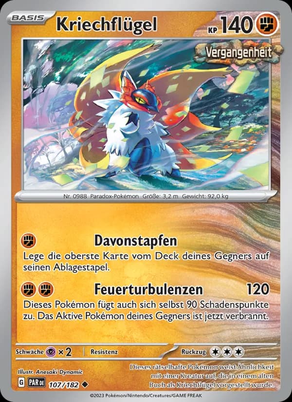 Kriechflügel card in German