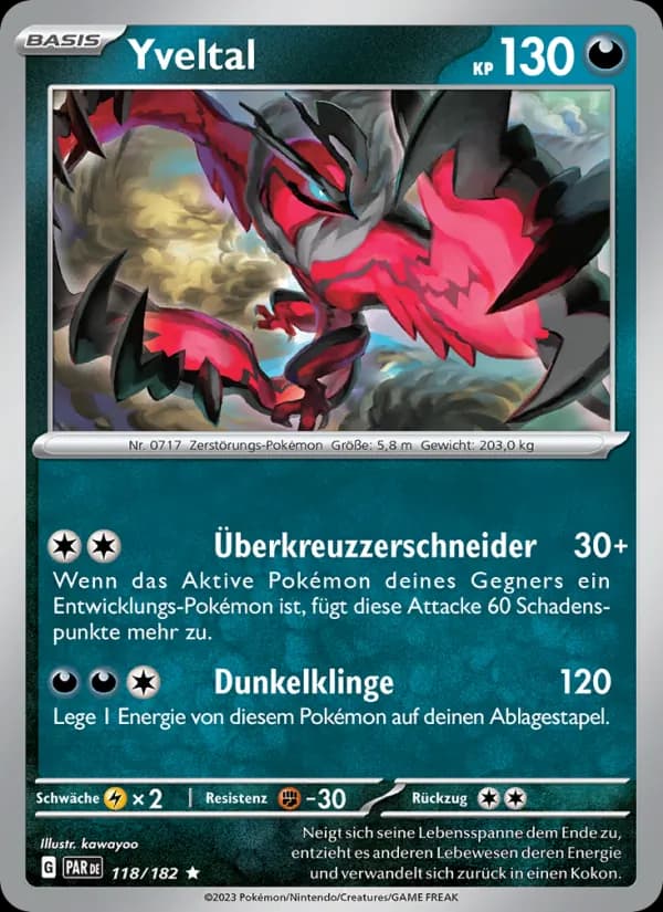 Yveltal card in German