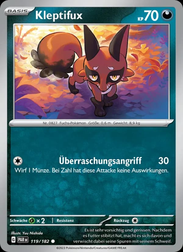 Kleptifux card in German