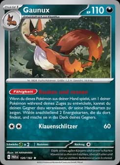 Gaunux card in German