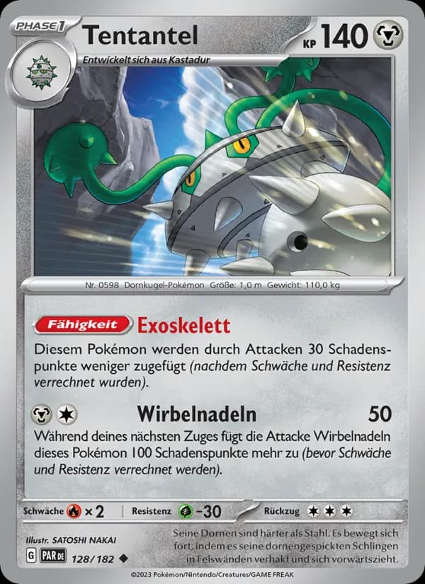 Tentantel card in German