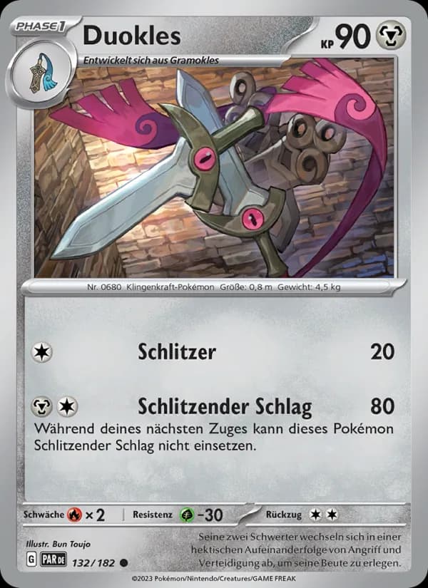 Duokles card in German