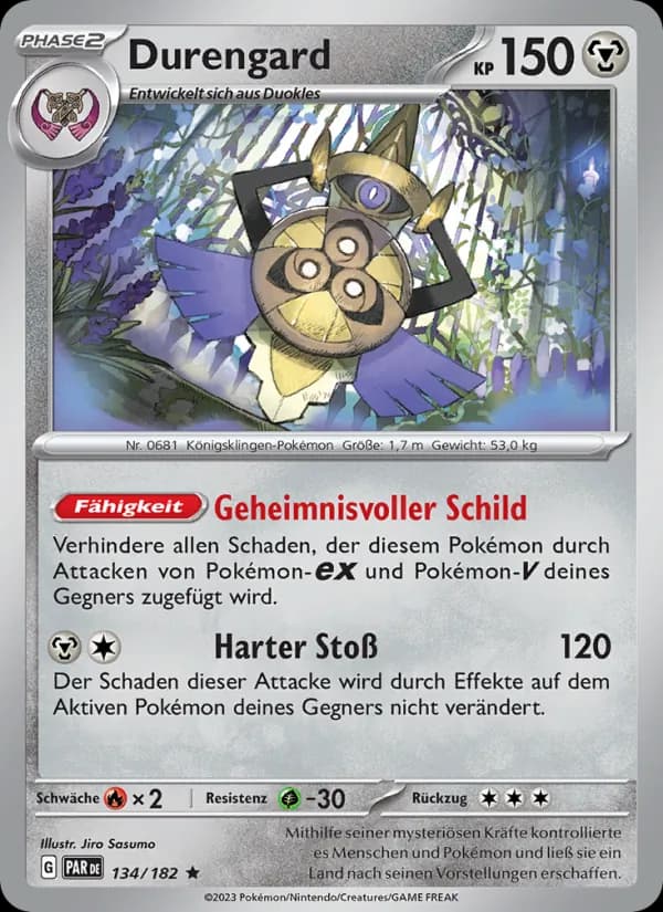 Durengard card in German