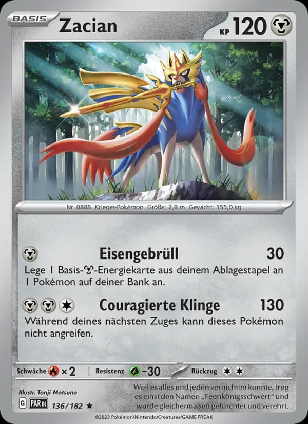 Zacian card in German