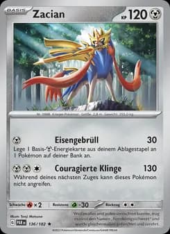 Zacian card in German