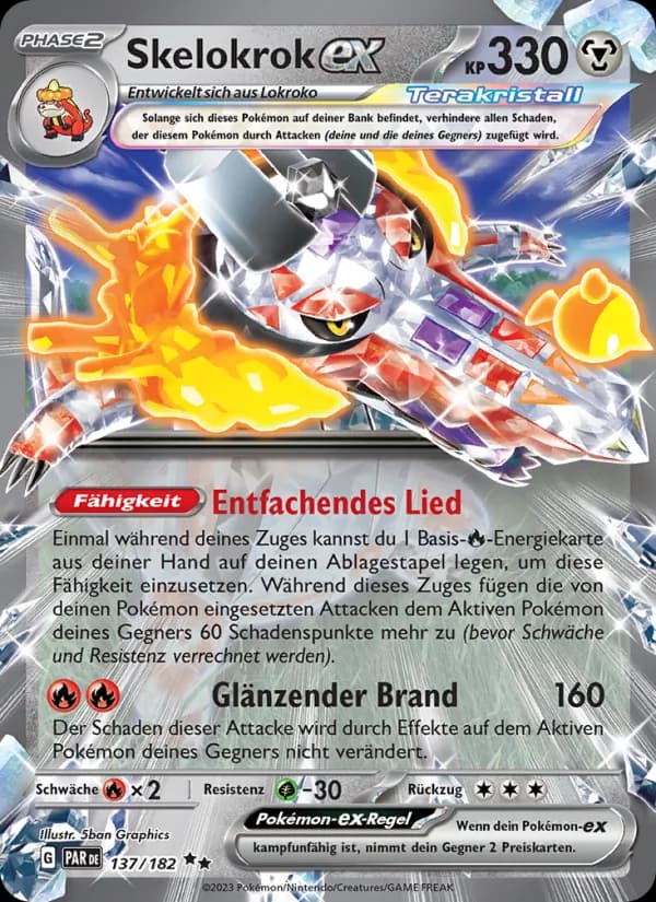 Skelokrok-ex card in German