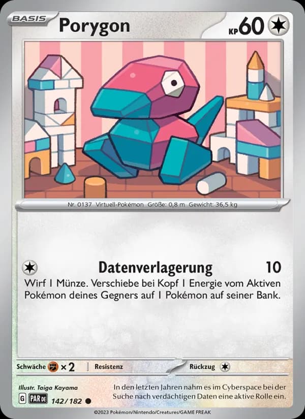 Porygon card in German