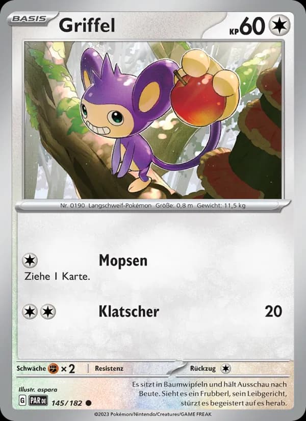 Griffel card in German