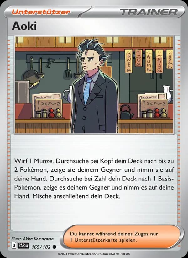 Aoki card in German