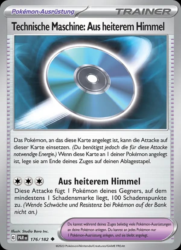 Technische Maschine: Aus heiterem Himmel card in German