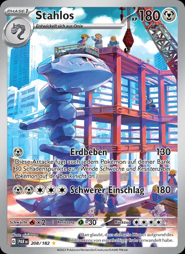 Stahlos card in German