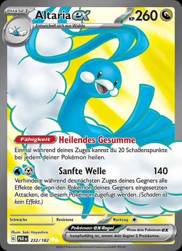 Altaria-ex card in German
