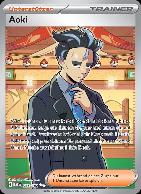 Aoki card in German
