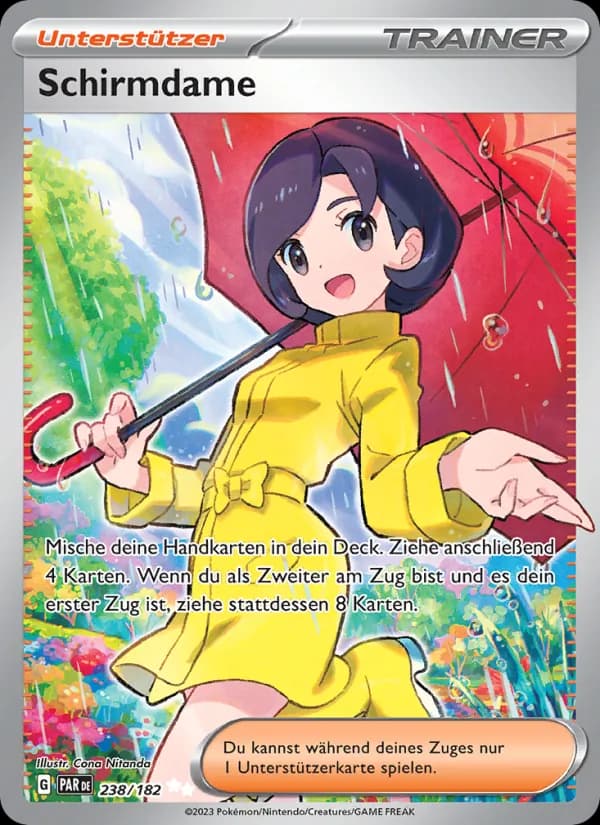 Schirmdame card in German