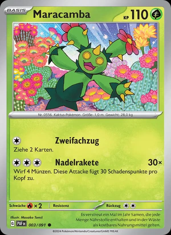 Maracamba card in German