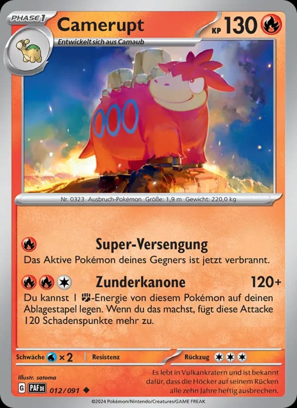 Camerupt card in German