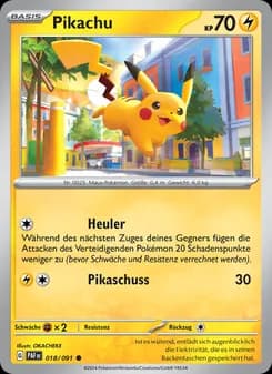 Pikachu card in German