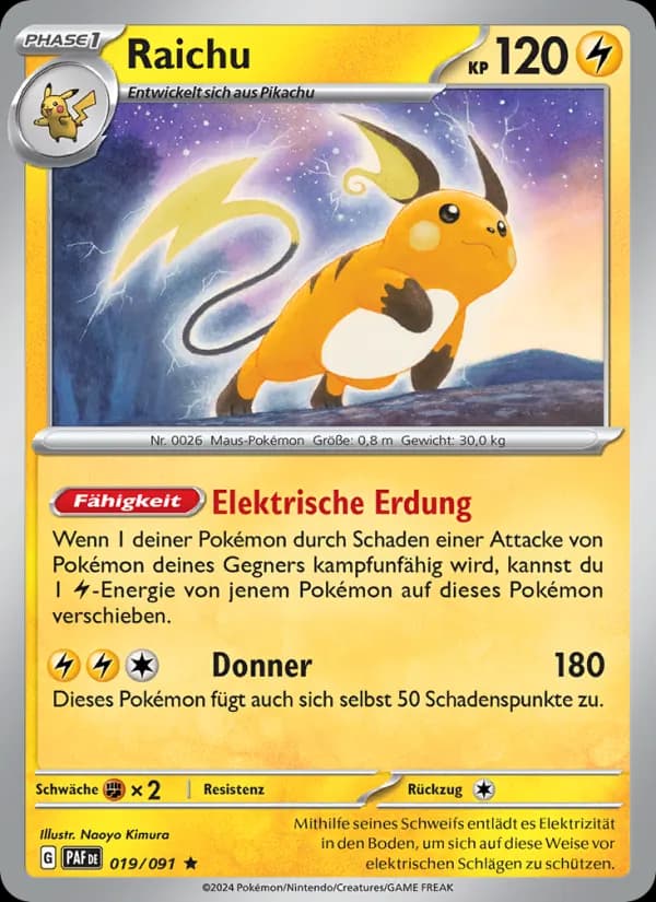 Raichu card in German