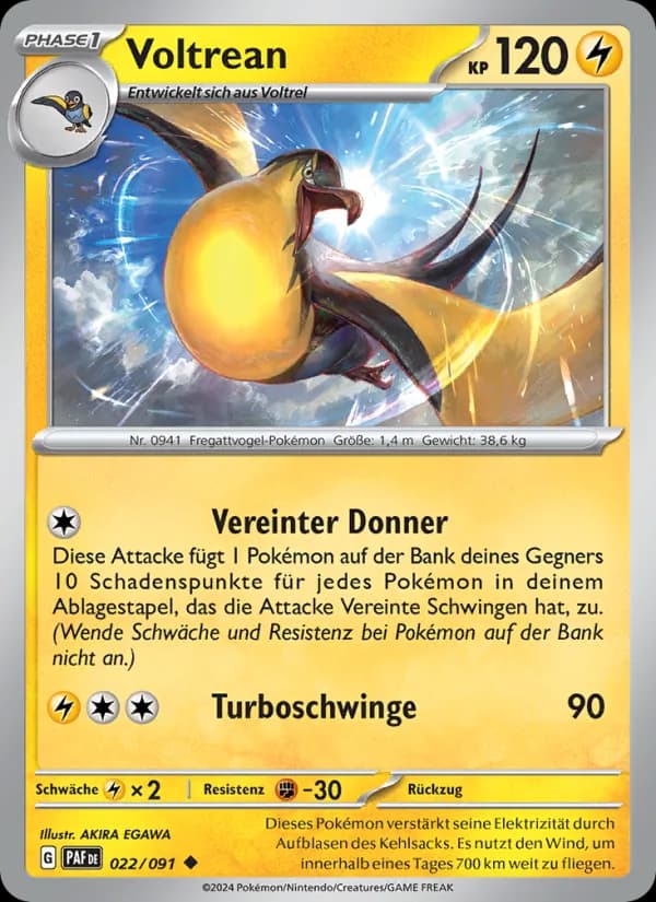 Voltrean card in German