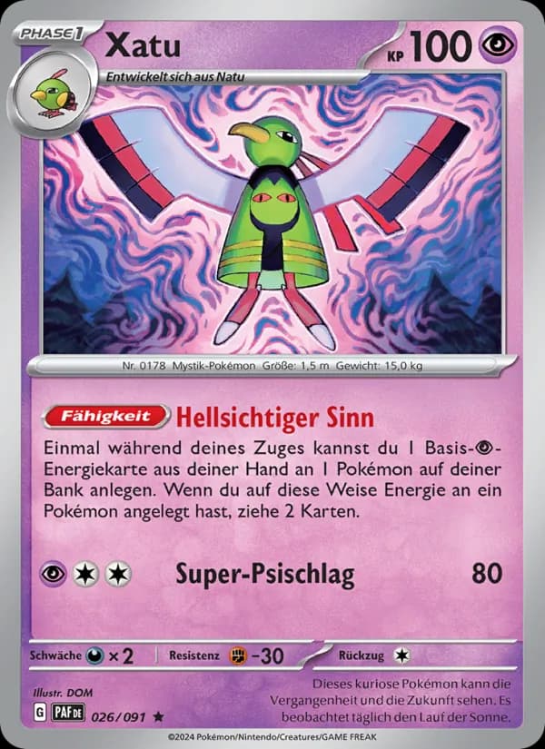Xatu card in German