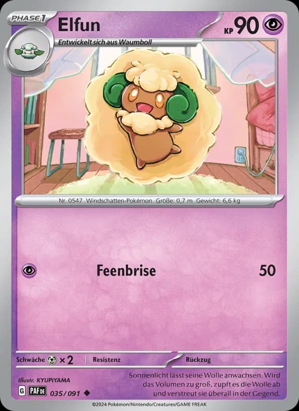 Elfun card in German
