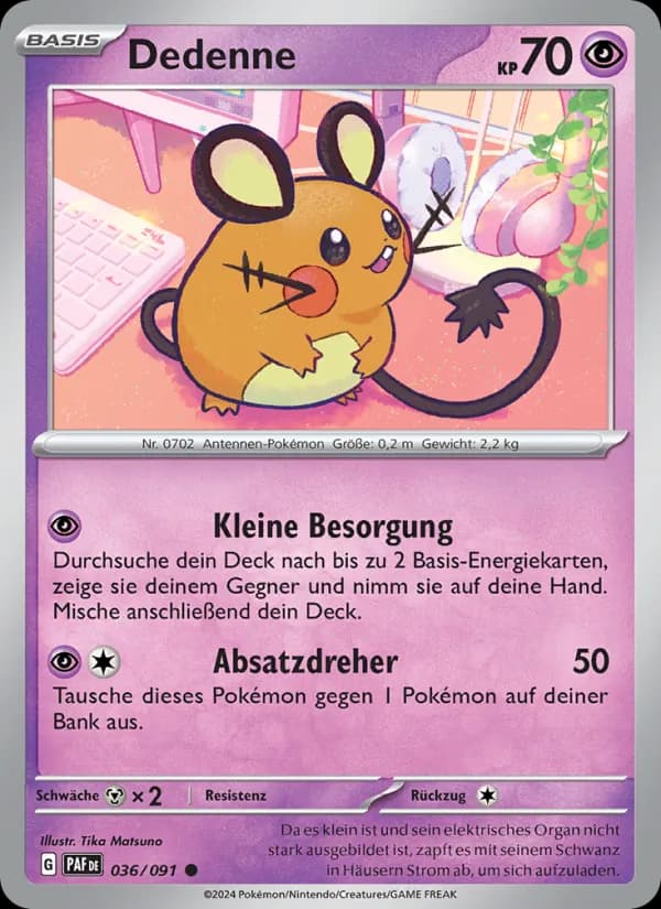 Dedenne card in German