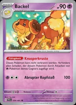 Backel card in German