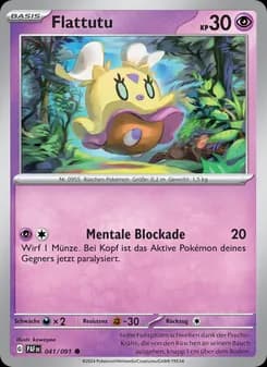 Flattutu card in German