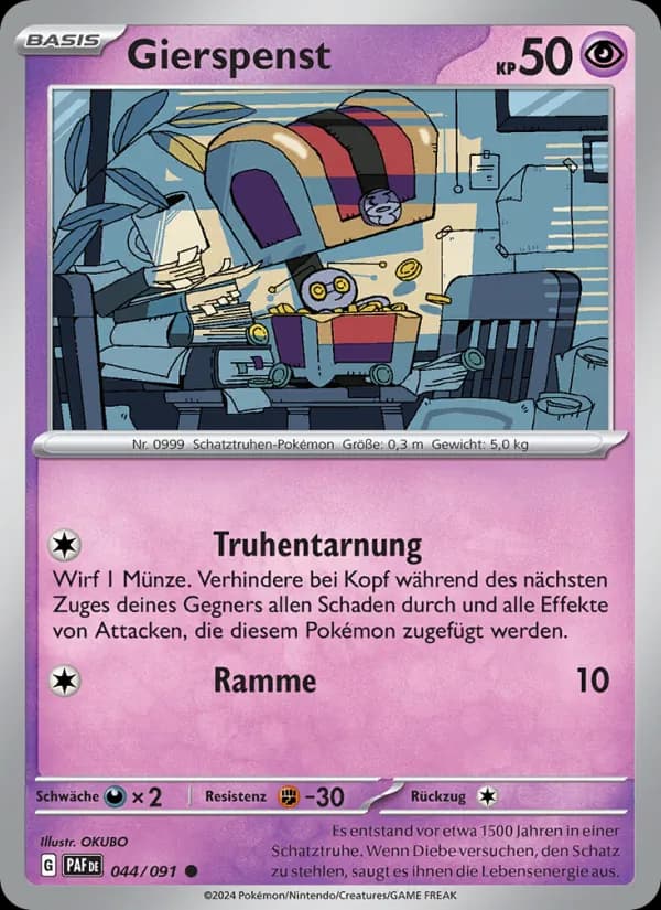 Gierspenst card in German