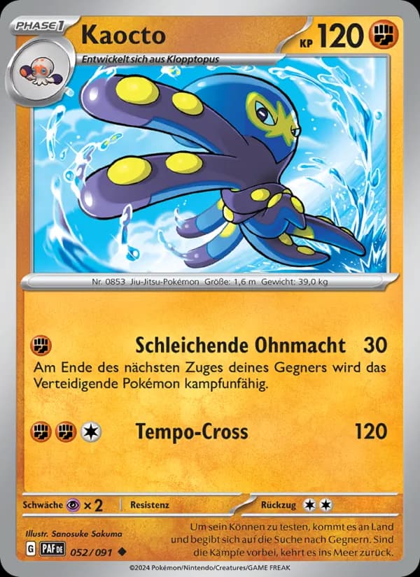 Kaocto card in German