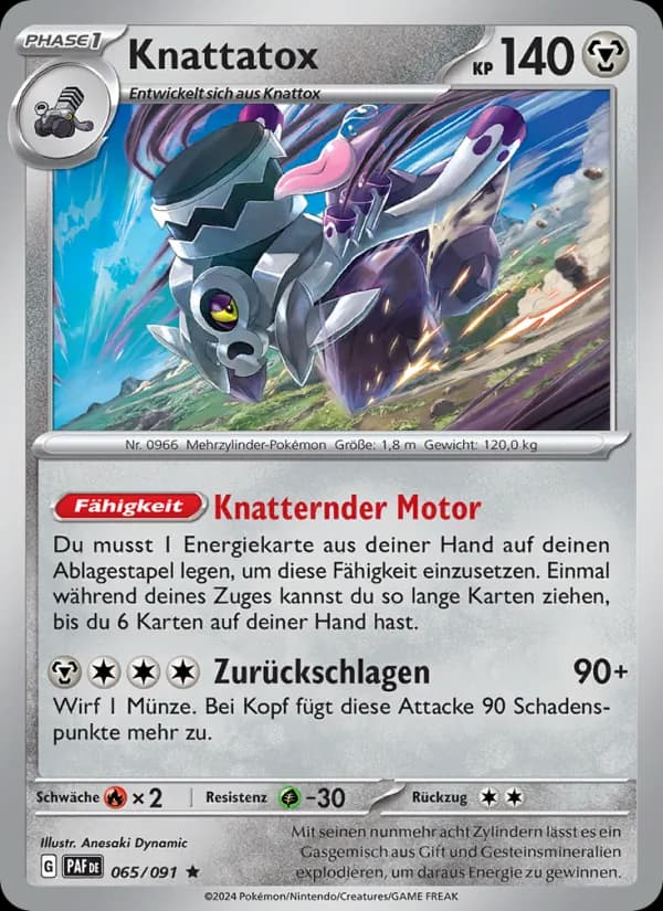 Knattatox card in German
