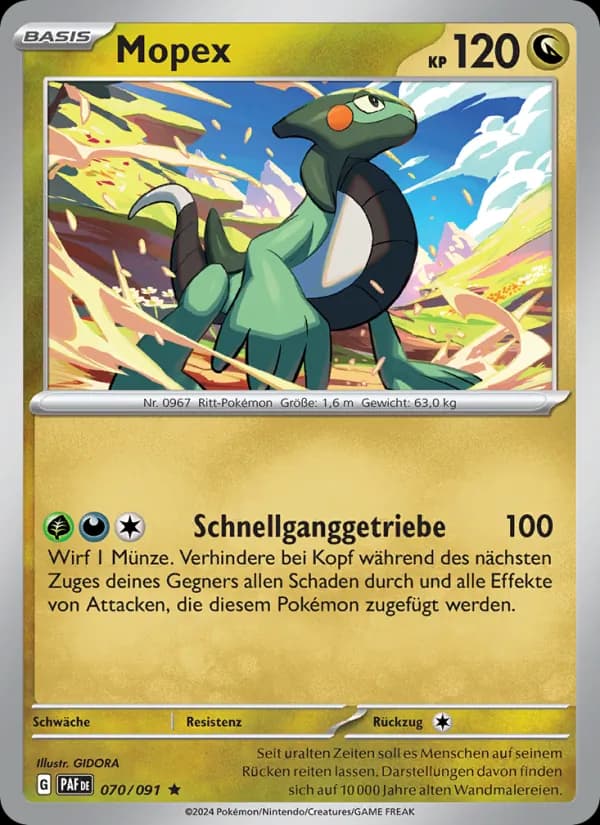 Mopex card in German