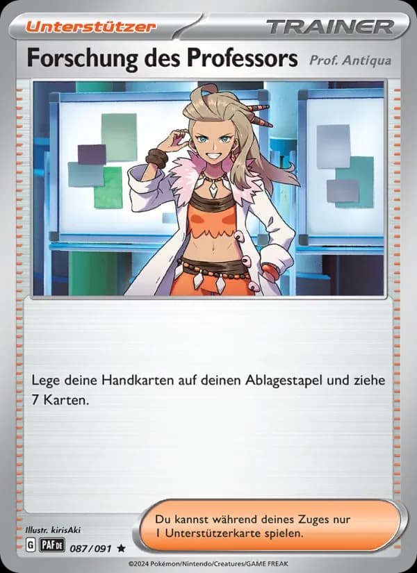 Forschung des Professors card in German