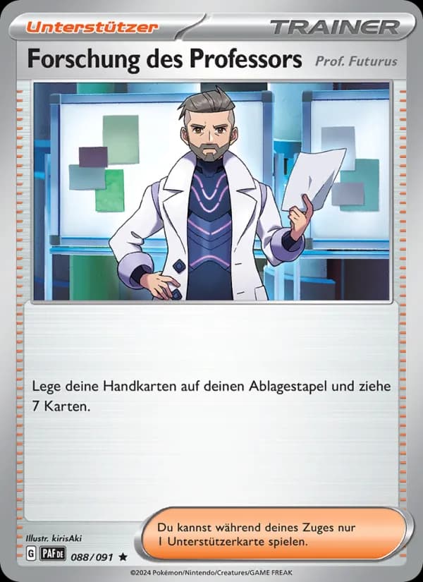 Forschung des Professors card in German
