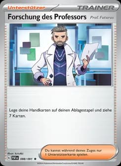 Forschung des Professors card in German