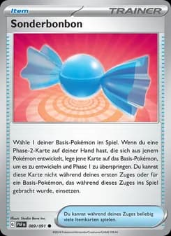 Sonderbonbon card in German