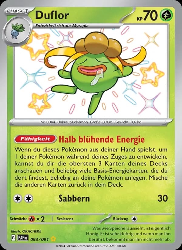 Duflor card in German