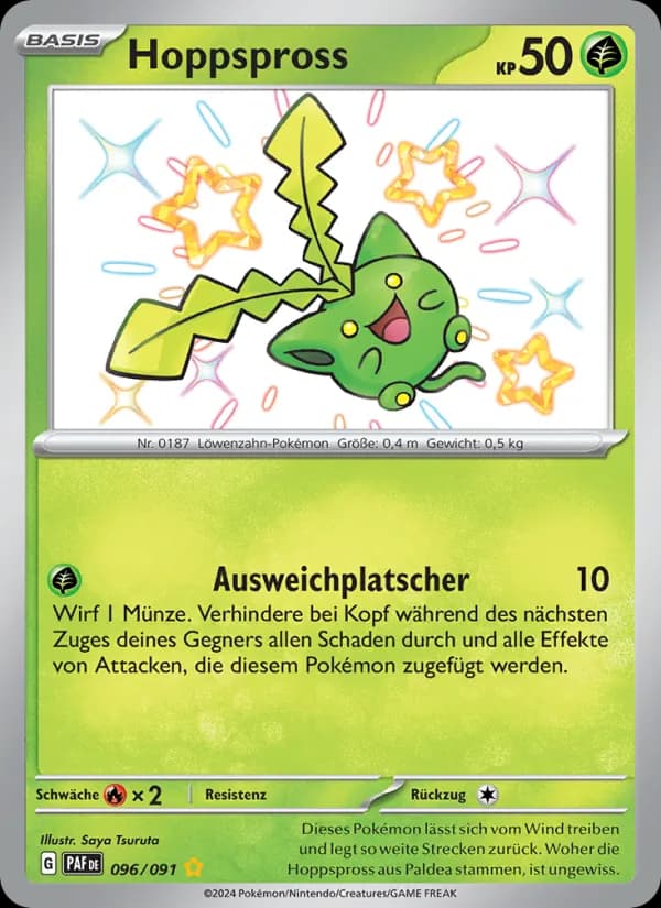 Hoppspross card in German