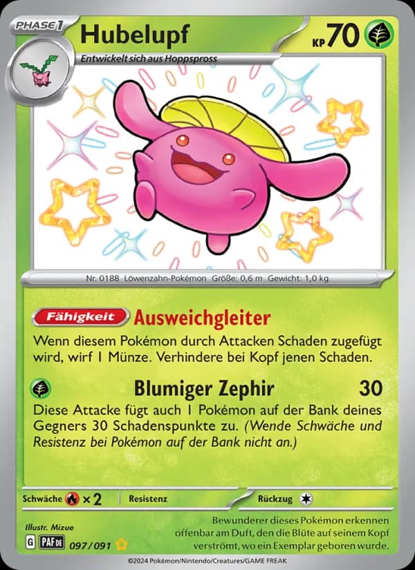 Hubelupf card in German