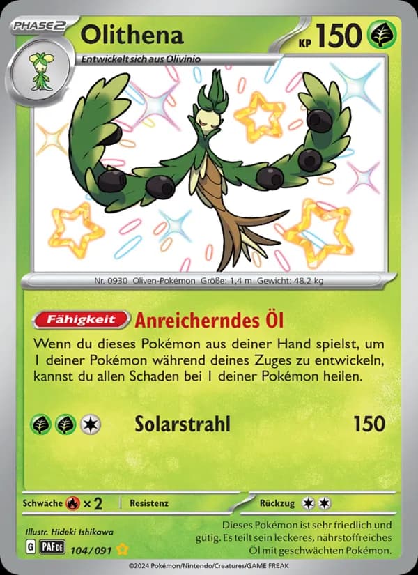 Olithena card in German