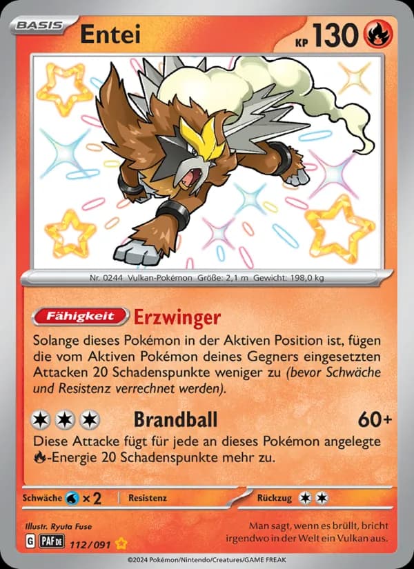 Entei card in German