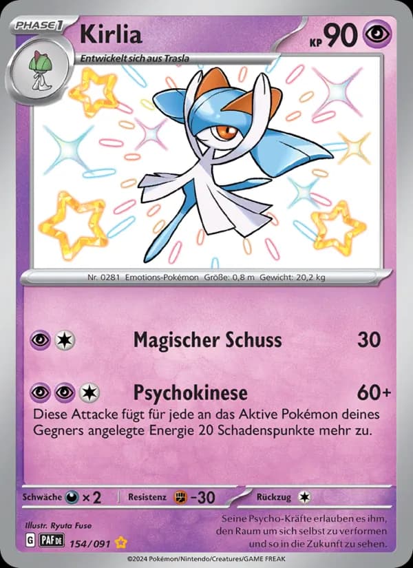 Kirlia card in German