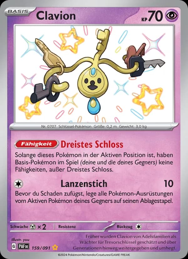 Clavion card in German