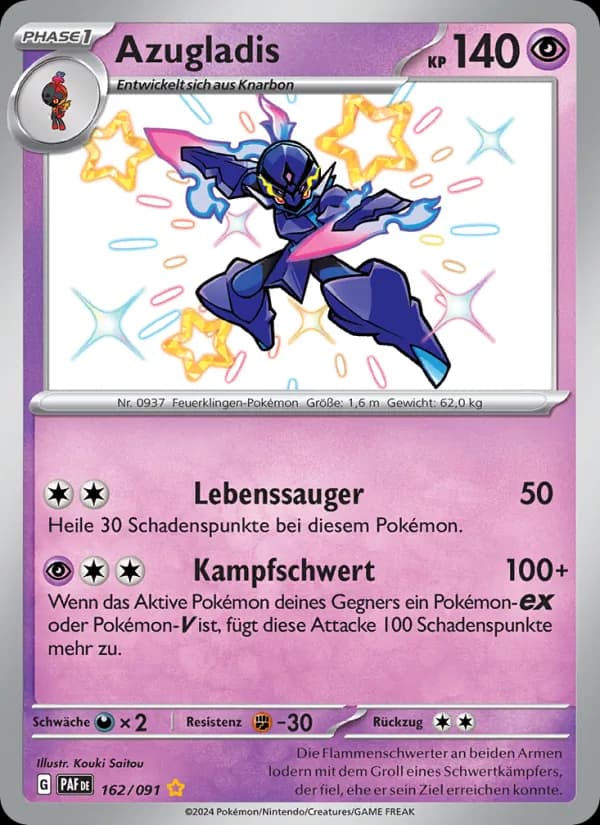 Azugladis card in German