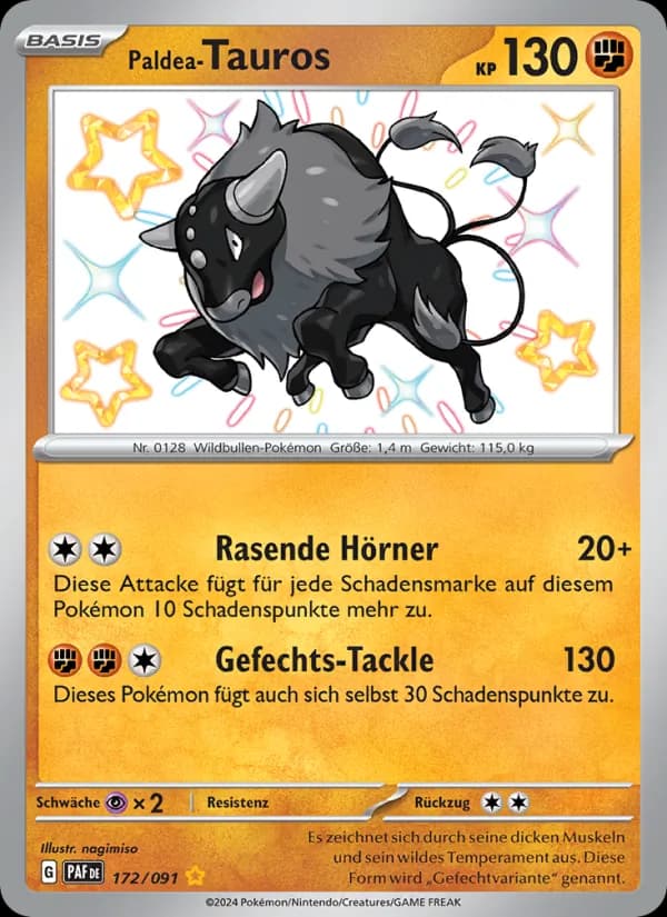 Paldea-Tauros card in German
