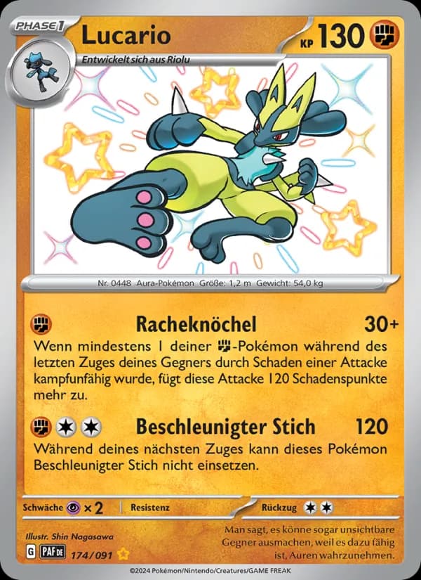 Lucario card in German