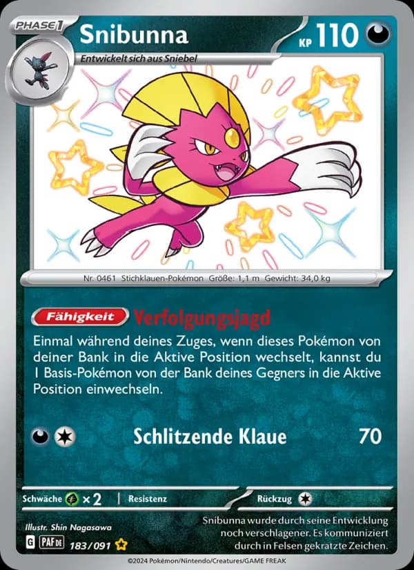 Snibunna card in German