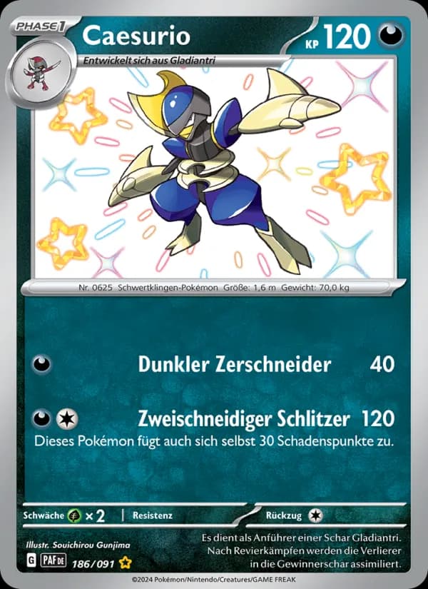 Caesurio card in German